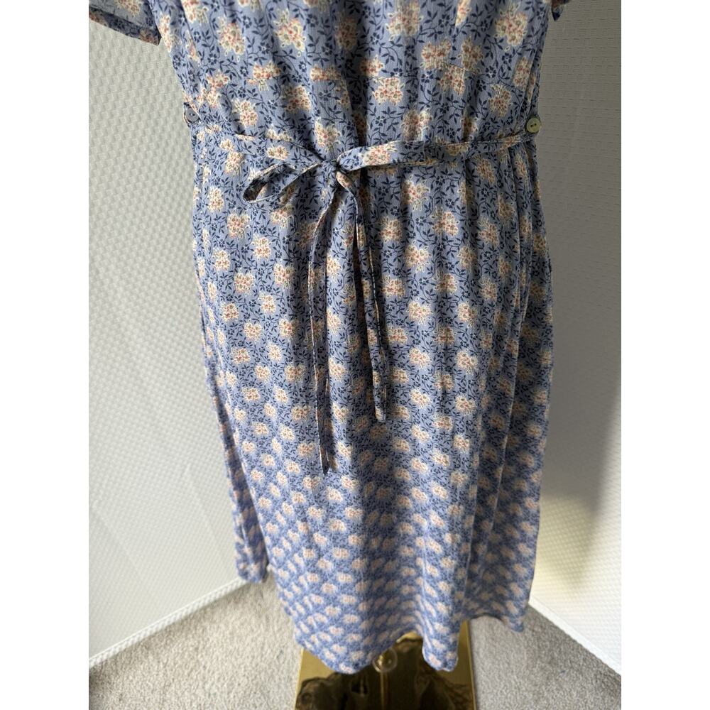 April Cornell XL Floral Blue Cottage Core Summer Sun Dress Pockets - Picture 8 of 14